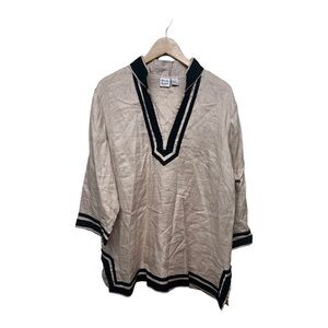 Alexandra Bartlett Linen Top | 2X | Boho Chic Minimalist